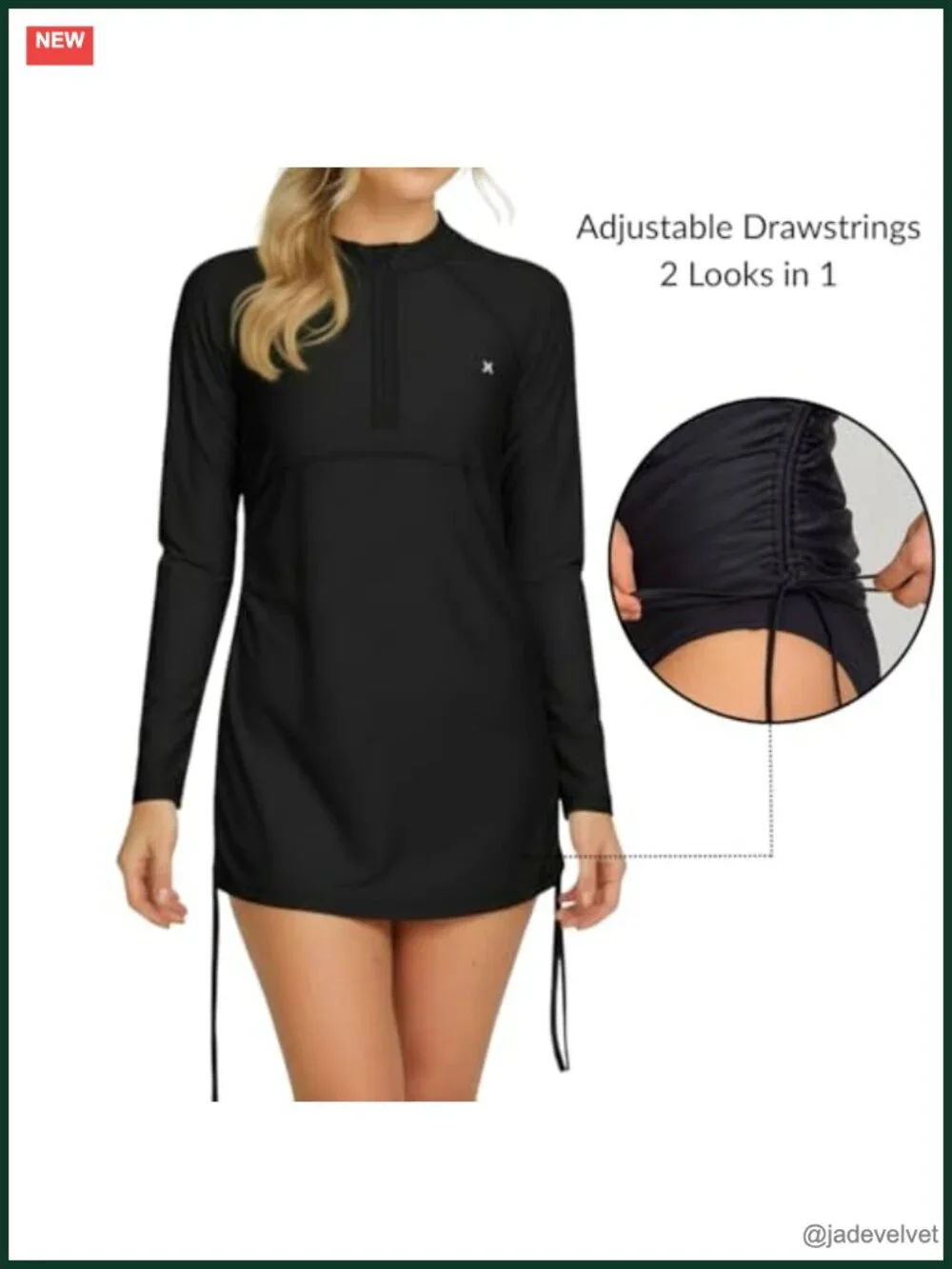 Quarter Zip SPF 50+ Long Sleeve Rash Guard